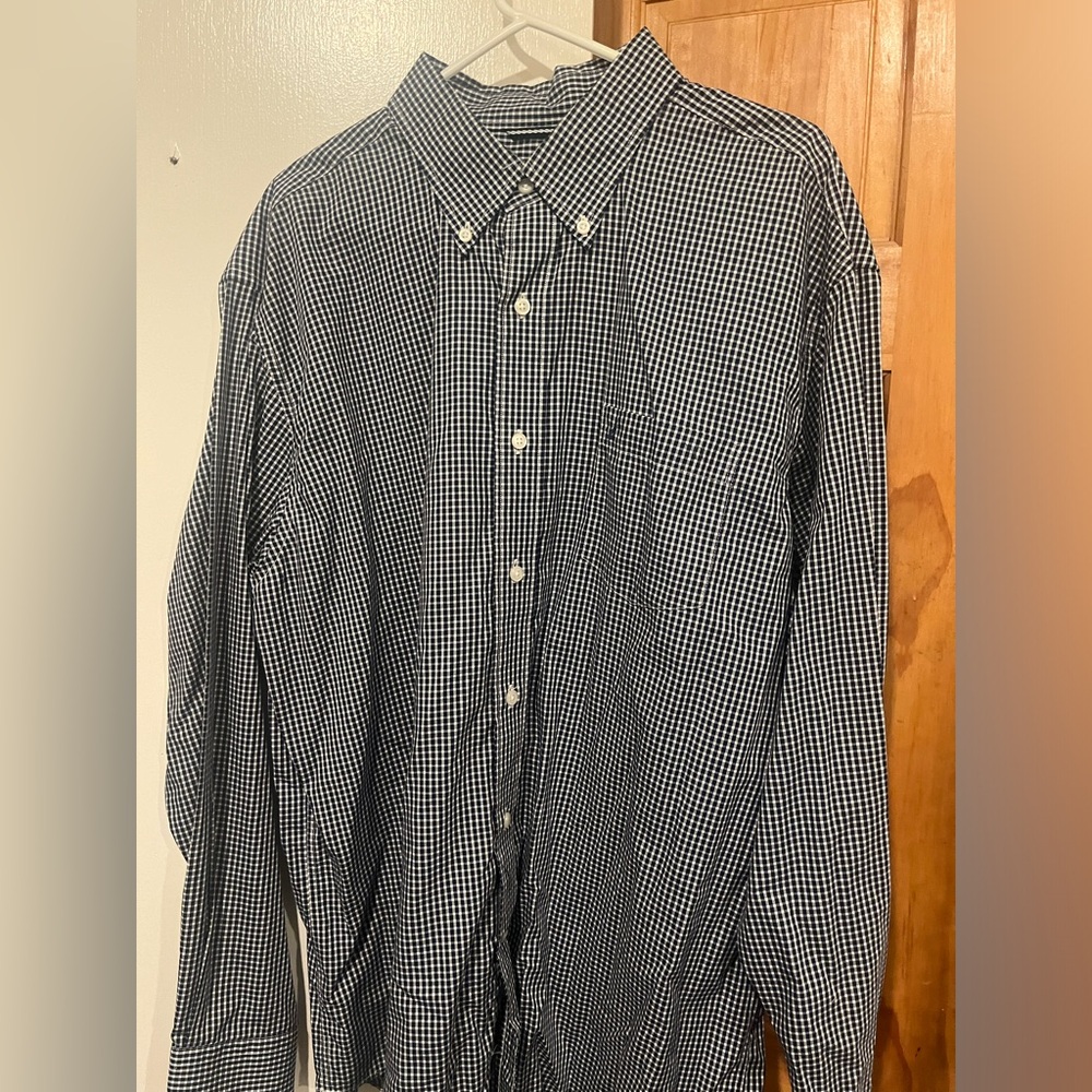 Nautica Wrinkle Resistant Button Down Dress Shirt Size XL